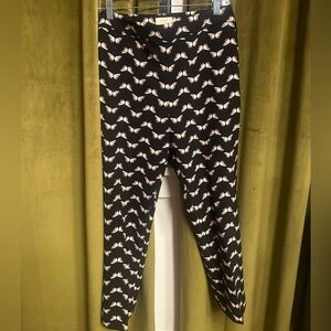 Kate Spade New York Live colorfully Pants Size 6 Zipper Butterflies Black
